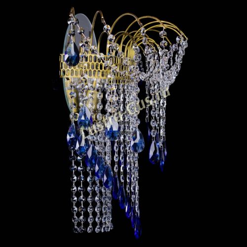 Бра Агата №4 под бронзу Синяя в Самаре Гусь Хрустальный