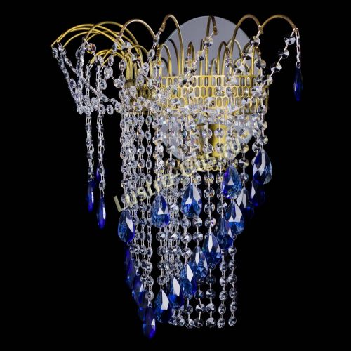 Бра Агата №4 под бронзу Синяя в Самаре Гусь Хрустальный