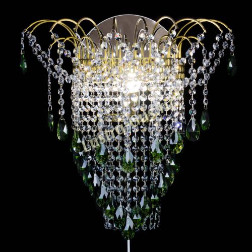 Бра Агата №4 под бронзу Зеленая в Самаре Гусь Хрустальный