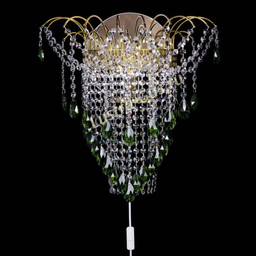 Бра Агата №4 под бронзу Зеленая в Самаре Гусь Хрустальный