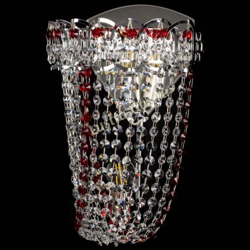 Бра Астра ажур №2 красная в Самаре Гусь Хрустальный