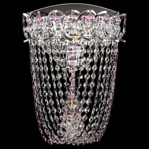 Бра Астра ажур №2 розовая в Самаре Гусь Хрустальный