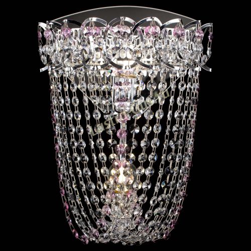 Бра Астра ажур №2 розовая в Самаре Гусь Хрустальный