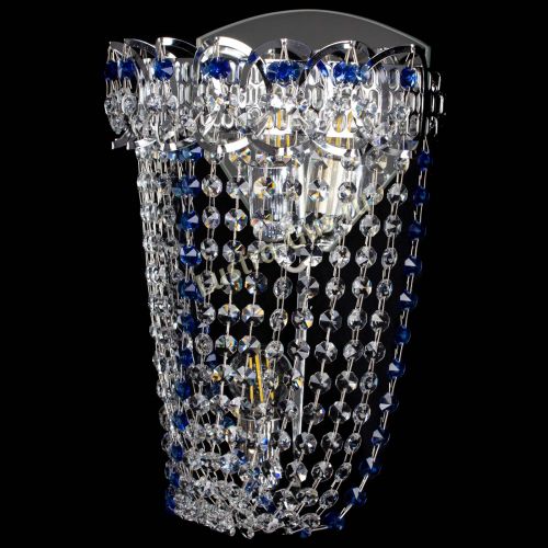 Бра Астра ажур №2 синяя в Самаре Гусь Хрустальный