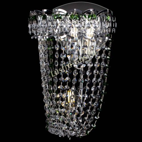 Бра Астра ажур №2 зеленая в Самаре Гусь Хрустальный