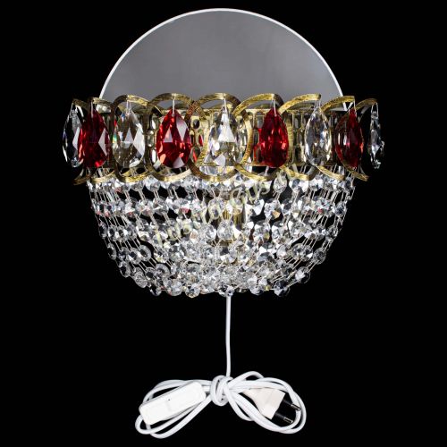 Бра Астра ажур под бронзу красная в Самаре Гусь Хрустальный