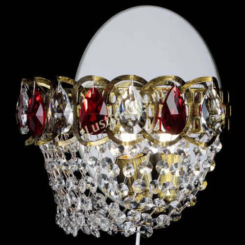 Бра Астра ажур под бронзу красная в Самаре Гусь Хрустальный