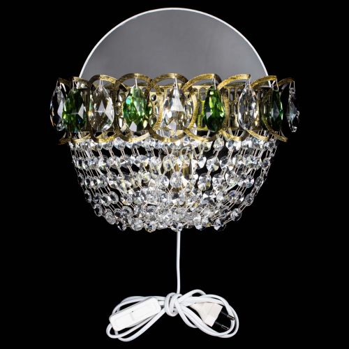 Бра Астра ажур под бронзу зеленая в Самаре Гусь Хрустальный