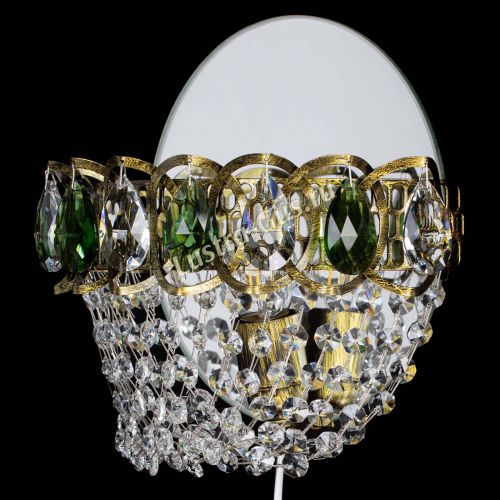 Бра Астра ажур под бронзу зеленая в Самаре Гусь Хрустальный