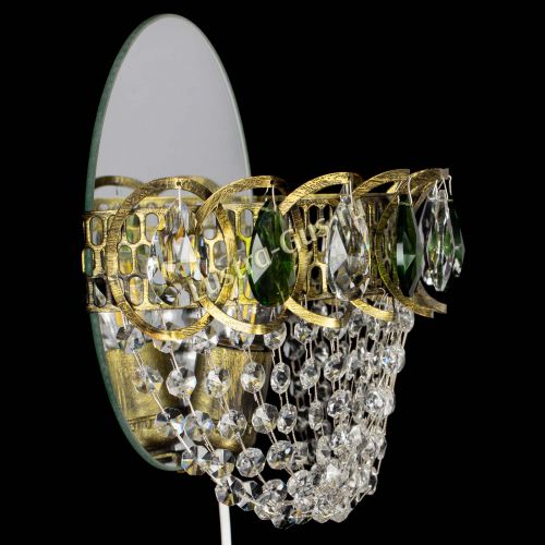 Бра Астра ажур под бронзу зеленая в Самаре Гусь Хрустальный