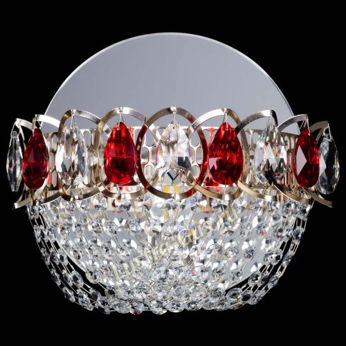 Бра Астра ажур красная в Самаре Гусь Хрустальный