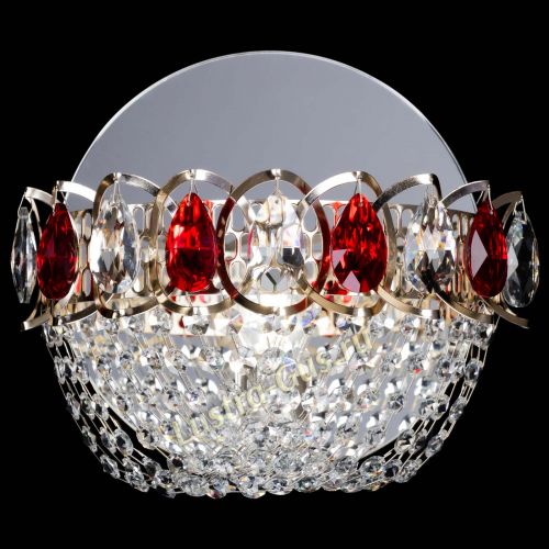 Бра Астра ажур красная в Самаре Гусь Хрустальный