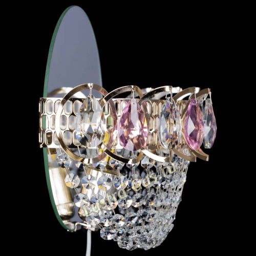 Бра Астра ажур розовая в Самаре Гусь Хрустальный