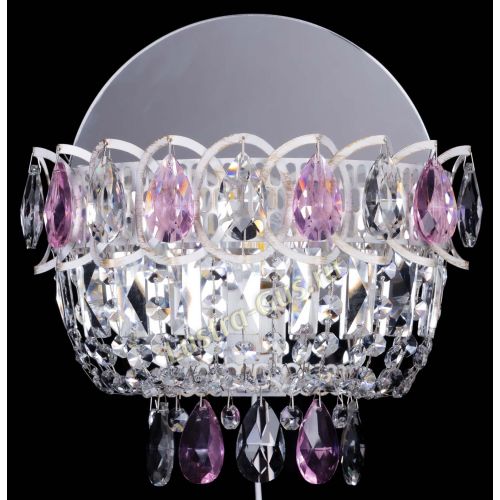 Бра Астра Розовая белая в Самаре Гусь Хрустальный