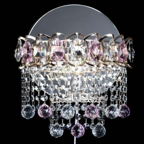 Бра Астра Капель шар 30 Розовая в Самаре Гусь Хрустальный