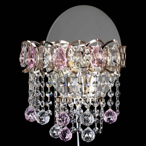 Бра Астра Капель шар 30 Розовая в Самаре Гусь Хрустальный