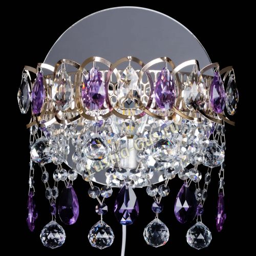 Бра Астра Паутинка фиолетовая в Самаре Гусь Хрустальный