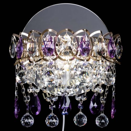 Бра Астра Паутинка фиолетовая в Самаре Гусь Хрустальный