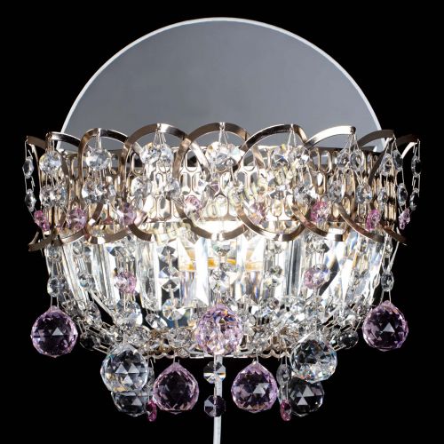 Бра Астра пластинка шар Розовая в Самаре Гусь Хрустальный