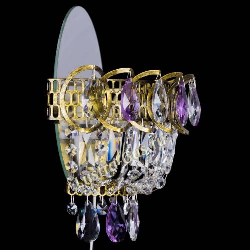 Бра Астра Фиолетовая под бронзу в Самаре Гусь Хрустальный