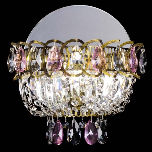 Бра Астра Розовая под бронзу в Самаре Гусь Хрустальный