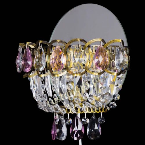 Бра Астра Розовая под бронзу в Самаре Гусь Хрустальный