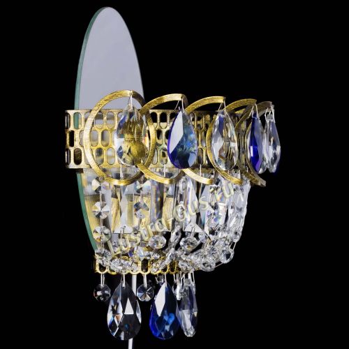 Бра Астра Синяя под бронзу в Самаре Гусь Хрустальный