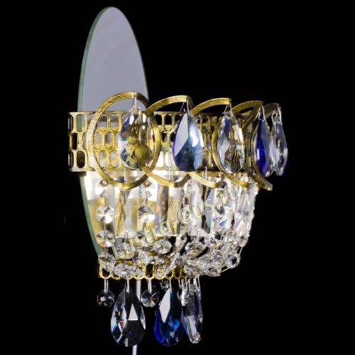 Бра Астра Синяя под бронзу в Самаре Гусь Хрустальный