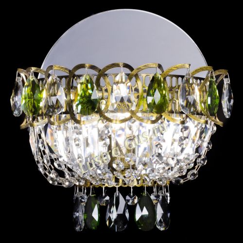 Бра Астра Зеленая под бронзу в Самаре Гусь Хрустальный