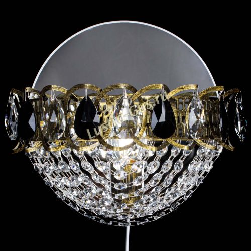 Бра Астра Сетка под бронзу Черная в Самаре Гусь Хрустальный