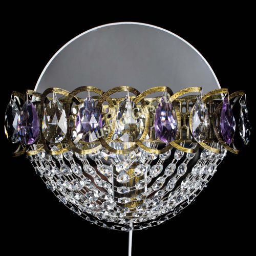 Бра Астра Сетка под бронзу Фиолетовая в Самаре Гусь Хрустальный