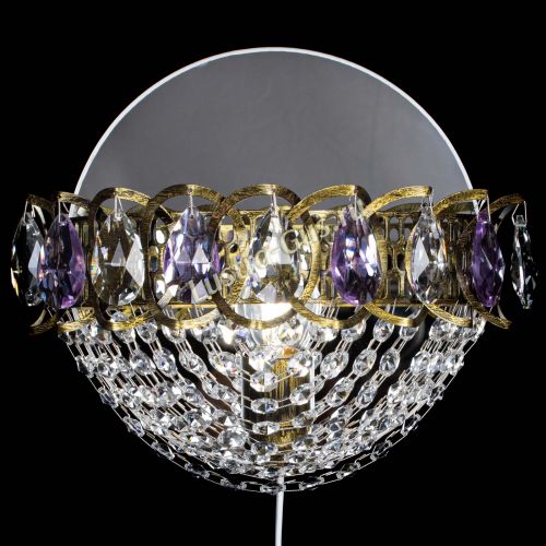 Бра Астра Сетка под бронзу Фиолетовая в Самаре Гусь Хрустальный