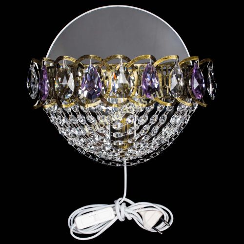 Бра Астра Сетка под бронзу Фиолетовая в Самаре Гусь Хрустальный