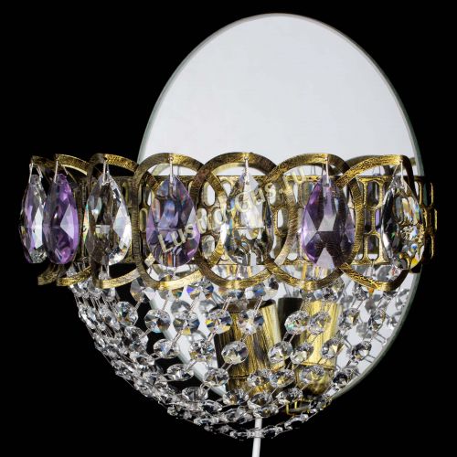 Бра Астра Сетка под бронзу Фиолетовая в Самаре Гусь Хрустальный