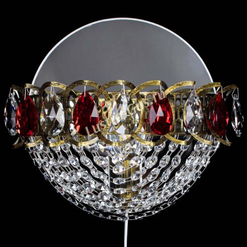 Бра Астра Сетка под бронзу Красная в Самаре Гусь Хрустальный