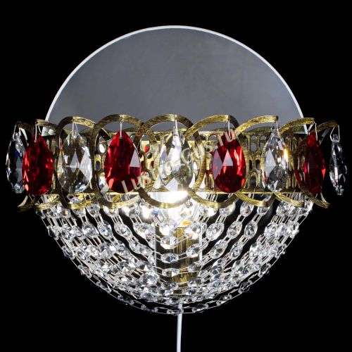 Бра Астра Сетка под бронзу Красная в Самаре Гусь Хрустальный