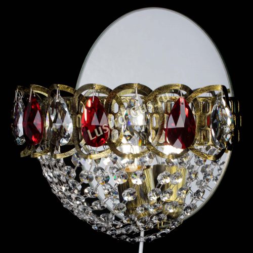 Бра Астра Сетка под бронзу Красная в Самаре Гусь Хрустальный