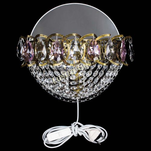 Бра Астра Сетка под бронзу Розовая в Самаре Гусь Хрустальный