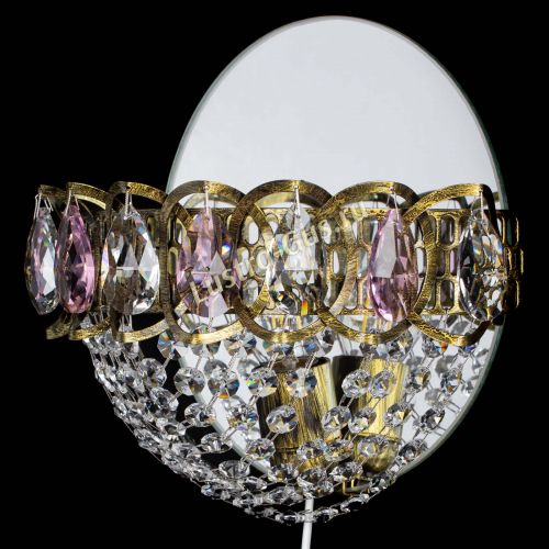 Бра Астра Сетка под бронзу Розовая в Самаре Гусь Хрустальный