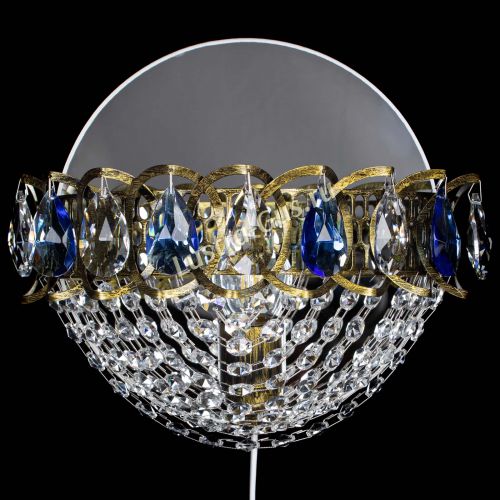 Бра Астра Сетка под бронзу Синяя в Самаре Гусь Хрустальный