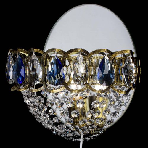 Бра Астра Сетка под бронзу Синяя в Самаре Гусь Хрустальный