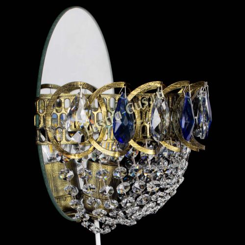 Бра Астра Сетка под бронзу Синяя в Самаре Гусь Хрустальный