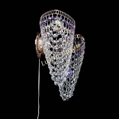 Бра Бутоны №2 фиолетовая в Самаре Гусь Хрустальный