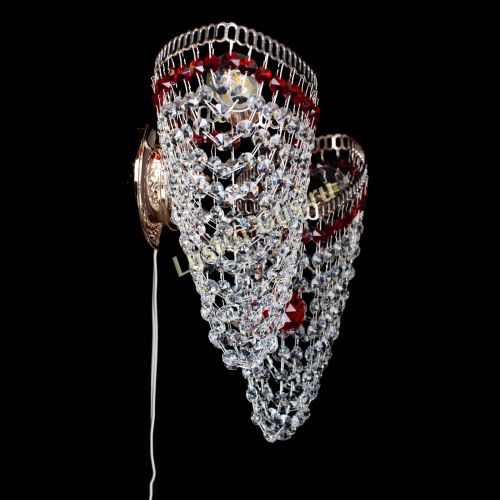 Бра Бутоны №2 красная в Самаре Гусь Хрустальный