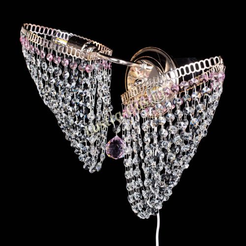 Бра Бутоны №2 розовая в Самаре Гусь Хрустальный