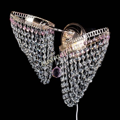 Бра Бутоны №2 розовая в Самаре Гусь Хрустальный