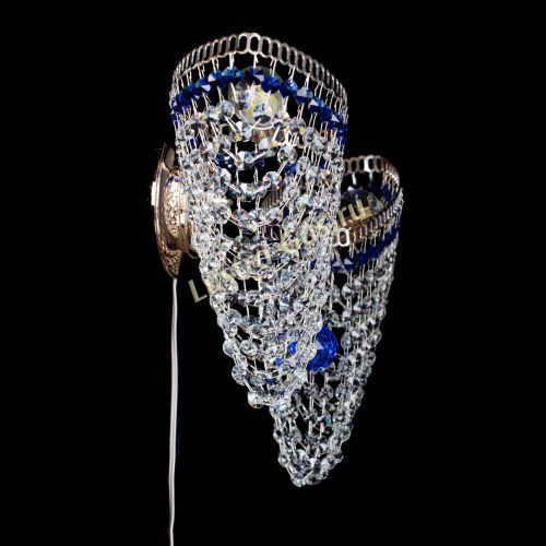 Бра Бутоны №2 синяя в Самаре Гусь Хрустальный