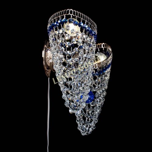 Бра Бутоны №2 синяя в Самаре Гусь Хрустальный