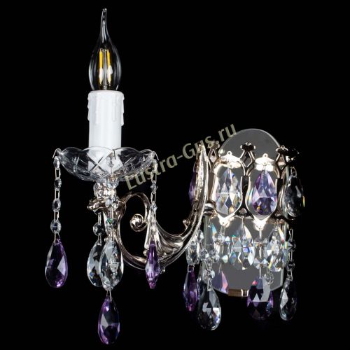 Бра Елизавета №1 мини фиолетовая в Самаре Гусь Хрустальный