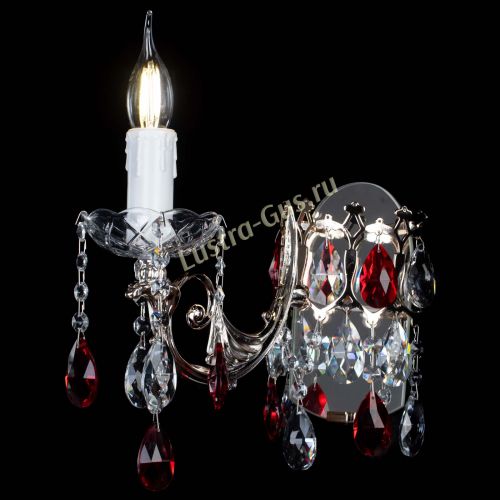 Бра Елизавета №1 мини красная в Самаре Гусь Хрустальный